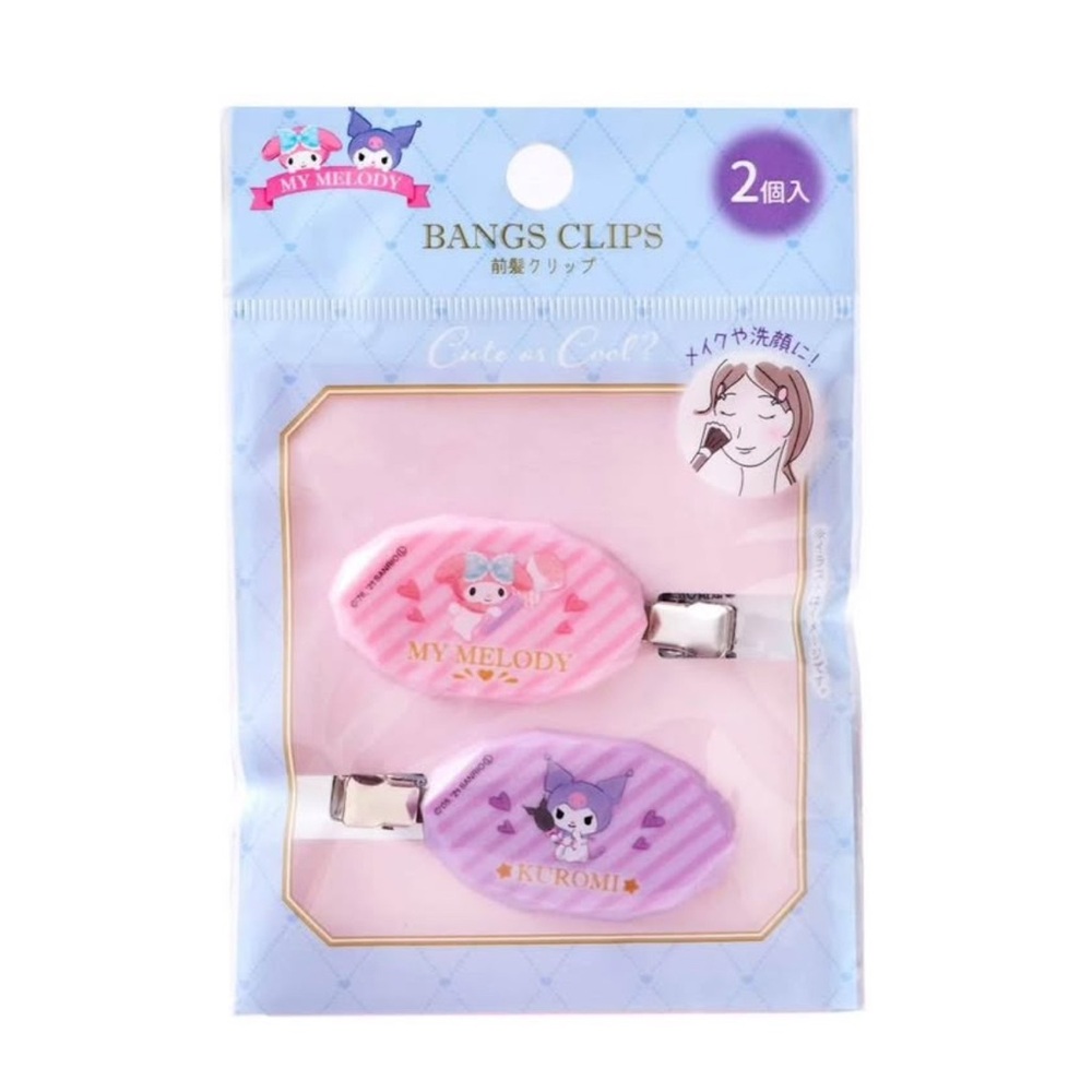 BNIB Japan Sanrio My Melody & Kuromi Hair Bangs Clip Set